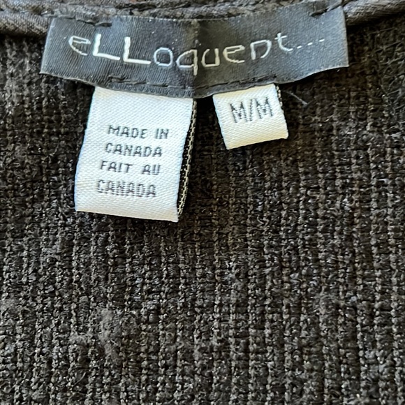 Elloquent mixed media black, sequined embellished tunic top Sz. M - Picture 7 of 7